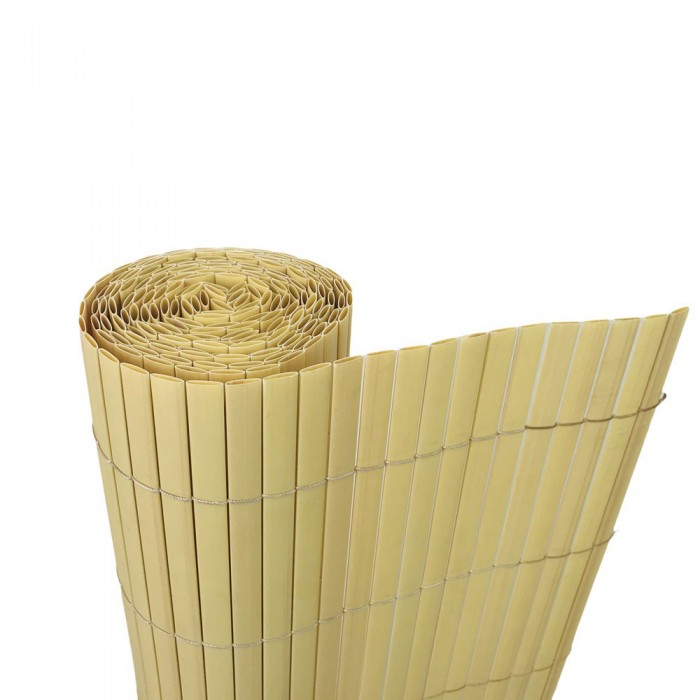 Καλαμωτή Περίφραξης - Φράχτης Πλαστικός Διπλής Όψης Διαστάσεων 1x3m με Πάχος 13mm Μπεζ Chios Hellas 36011