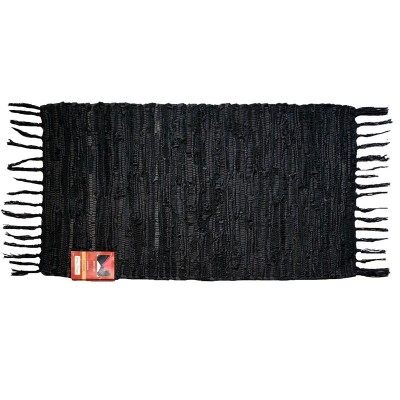 Δερμάτινο χαλάκι Chios Hellas Μαύρο 65Χ135