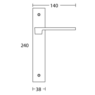 Πόμολα πόρτας Convex χειρολαβή με πλάκα 1535 σε Ματ Άσπρο
