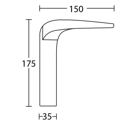 Πόμολα πόρτας Convex χειρολαβή με πλάκα 2055 σε Ματ Χρώμιο