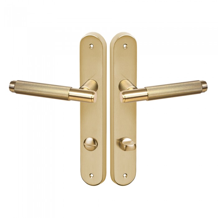 Πόμολα πόρτας Convex χειρολαβή με πλάκα 1745 σε Ματ Όρο