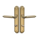 Πόμολα πόρτας Convex χειρολαβή με πλάκα 295 σε Ματ Όρο-Όρο