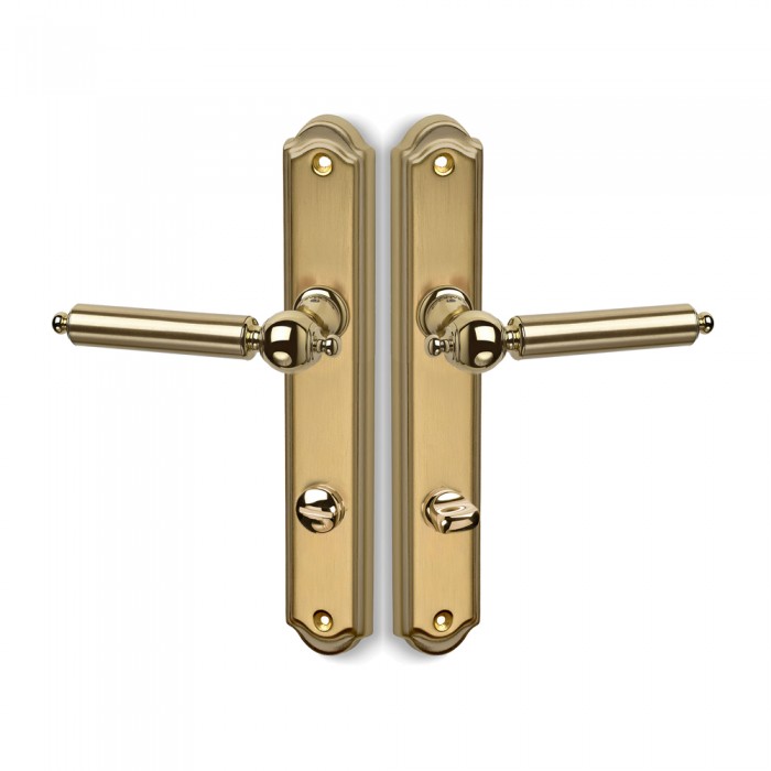 Πόμολα πόρτας Convex χειρολαβή με πλάκα 295 σε Ματ Όρο-Όρο