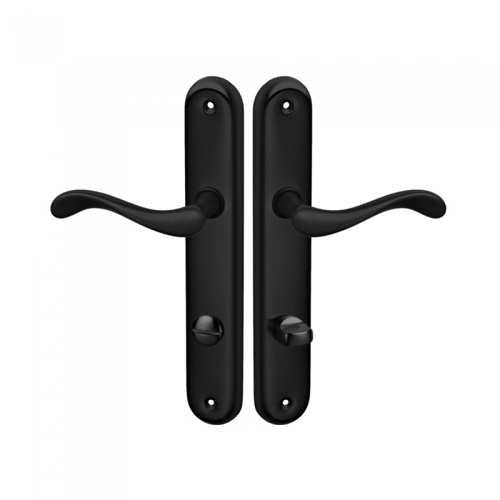 Πόμολα πόρτας Convex χειρολαβή με πλάκα 425 σε Ματ Μαύρο