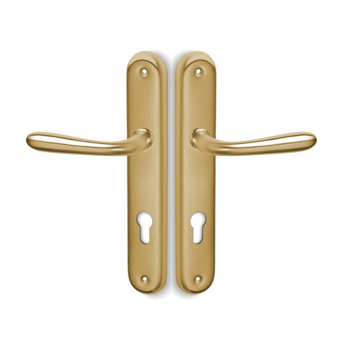 Πόμολα πόρτας Convex χειρολαβή με πλάκα 155 σε Ματ Όρο-Όρο