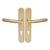 Πόμολα πόρτας Convex χειρολαβή με πλάκα 1745 σε Ματ Όρο