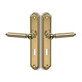 Πόμολα πόρτας Convex χειρολαβή με πλάκα 295 σε Ματ Όρο-Όρο