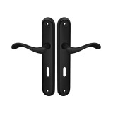 Πόμολα πόρτας Convex χειρολαβή με πλάκα 425 σε Ματ Μαύρο