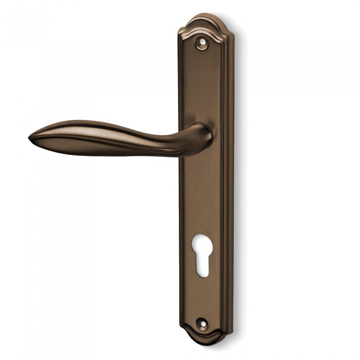 Πόμολα πόρτας Convex χειρολαβή με πλάκα 625 σε Ματ Αντικέ