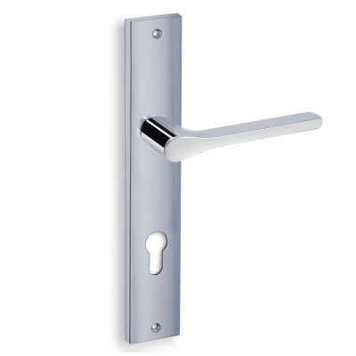 Πόμολα πόρτας Convex χειρολαβή με πλάκα 1515 σε Χρώμιο