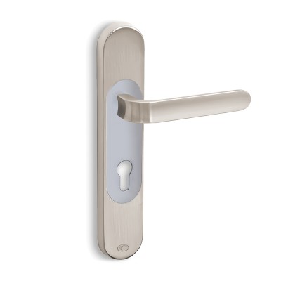 Πόμολα πόρτας Convex χειρολαβή με στρογγυλή πλάκα 2215 Ματ Νίκελ -Χρώμιο