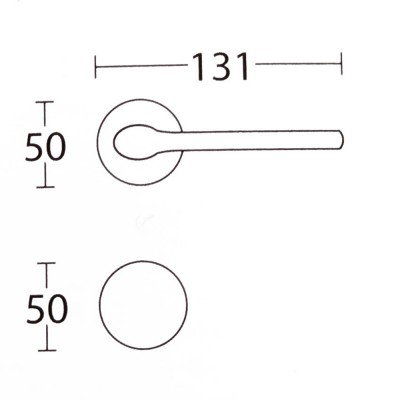 Πόμολα πόρτας (2τεμάχια Ζεύγος) Convex χειρολαβή με ροζέτα 1485-S04 Χρώμιο