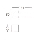 Πόμολα πόρτας (2τεμάχια Ζεύγος) Convex χειρολαβή με ροζέτα 1555-S24 σε Ματ Χρώμιο