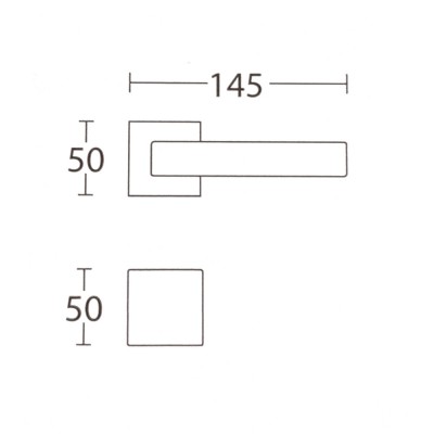 Πόμολα πόρτας (2τεμάχια Ζεύγος) Convex χειρολαβή με ροζέτα 1555-S05 σε Ματ Νίκελ