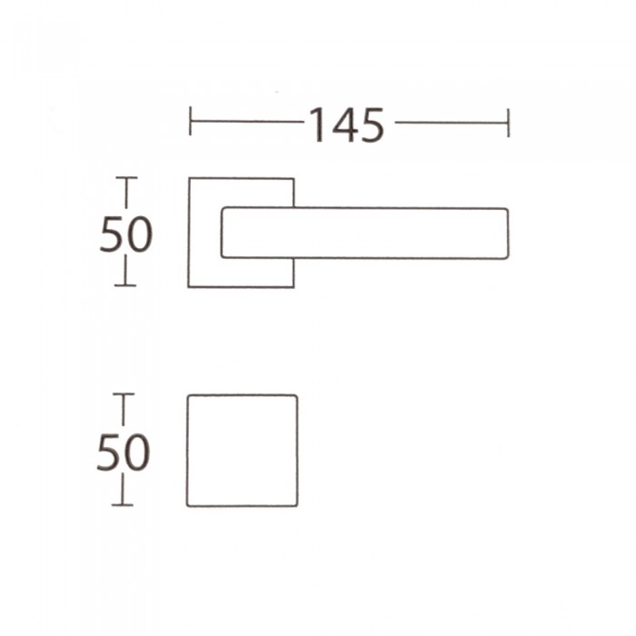 Πόμολα πόρτας (2τεμάχια Ζεύγος) Convex χειρολαβή με ροζέτα 1555-S24 σε Ματ Χρώμιο