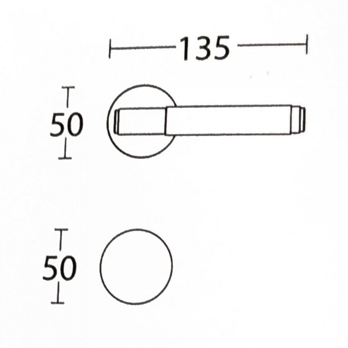 Πόμολα πόρτας (2τεμάχια Ζεύγος) Convex χειρολαβή με ροζέτα 1745Β-S77 Ματ Μπρονζέ