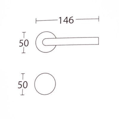 Πόμολα πόρτας (2τεμάχια Ζεύγος) Convex χειρολαβή με ροζέτα 1755-S85 Ματ Γραφίτη