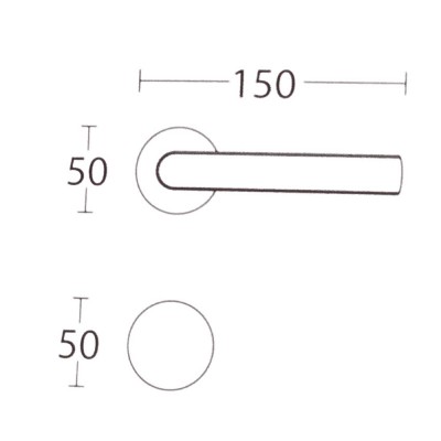 Πόμολα πόρτας (2τεμάχια Ζεύγος) Convex χειρολαβή με ροζέτα 2015-S04S05 Χρώμιο - Ματ Νίκελ
