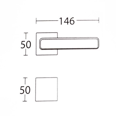 Πόμολα πόρτας (2τεμάχια Ζεύγος) Convex χειρολαβή με ροζέτα 2145-S04S19 Χρώμιο - Ματ Μαύρο