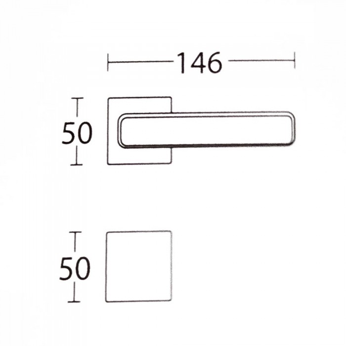Πόμολα πόρτας (2τεμάχια Ζεύγος) Convex χειρολαβή με ροζέτα 2145-S04S19 Χρώμιο - Ματ Μαύρο