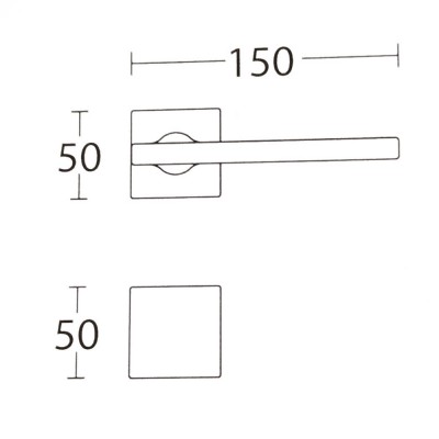 Πόμολα πόρτας (2τεμάχια Ζεύγος) Convex χειρολαβή με ροζέτα 2165-S05 Ματ Νίκελ