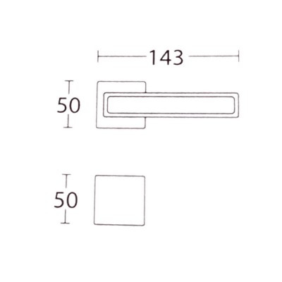 Πόμολα πόρτας (2τεμάχια Ζεύγος) Convex χειρολαβή με ροζέτα 2185-S05S19 Ματ Νίκελ - Ματ Μαύρο