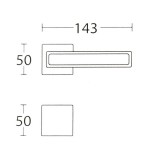 Πόμολα πόρτας (2τεμάχια Ζεύγος) Convex χειρολαβή με ροζέτα 2185C-S19 Ματ Μαύρο