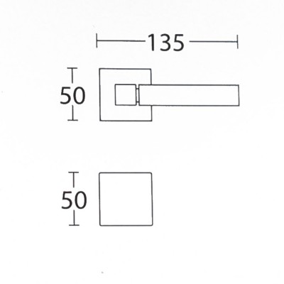 Πόμολα πόρτας (2τεμάχια Ζεύγος) Convex χειρολαβή με ροζέτα 735-S05S04 σε Ματ Νίκελ-Χρώμιο