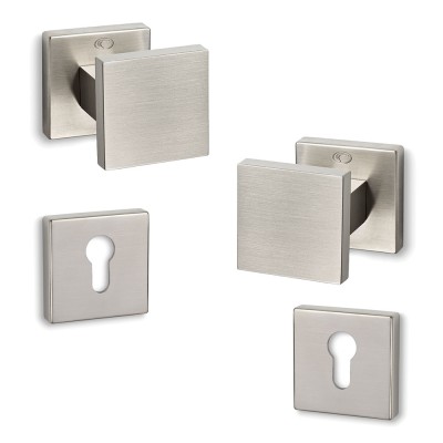 Πόμολα πόρτας Convex χειρολαβή με ροζέτα 785-S05 σε Ματ Νίκελ