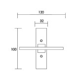Πόμολο Παραθύρου με Χειρολαβή Σειρά 745  Όρο - Όρο Ματ Convex 745WS26S16