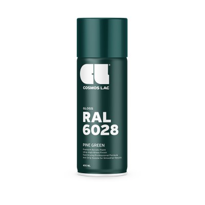 Ακρυλικό Σπρέυ Βαφής COSMOS  LAC 428 Ral6028 GLOSS PINE GREEN 400ml
