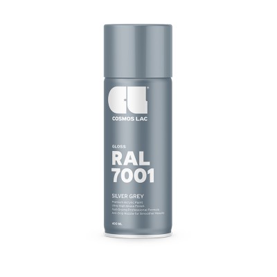 Ακρυλικό Σπρέυ Βαφής COSMOS LAC 411 Ral  7001 GLOSS SILVER GREY 400ml