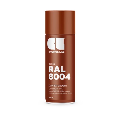 Σπρέι COSMOS LAC GLOSS COPPER BROWN 414 RAL8004 400ml