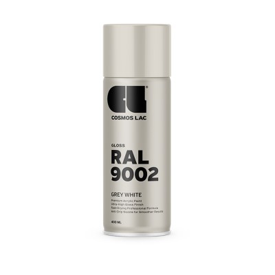 Σπρέι COSMOS LAC GLOSS GREY WHITE RAL9002 400ml  412