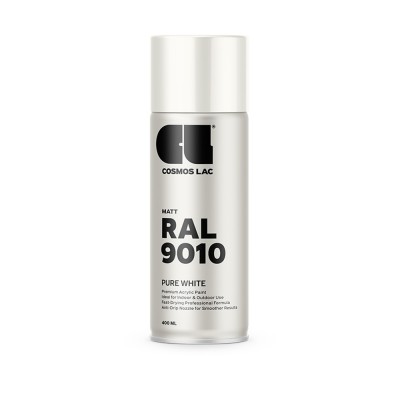 Σπρέι COSMOS LAC ΛΕΥΚΟ ΜΑΤ RAL9010-Νo301 400ml
