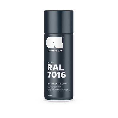 Ακρυλικό Σπρέυ Βαφής COSMOS LAC Ral7016--322 GLOSS ANTHRACITE GREY 400ml