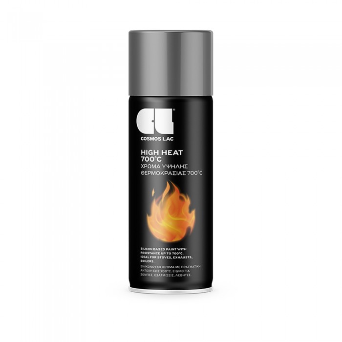 Σπρέι Υψηλής Θερμοκρασίας 700°C Ανθρακί 356 400ml High Heat COSMOS LAC