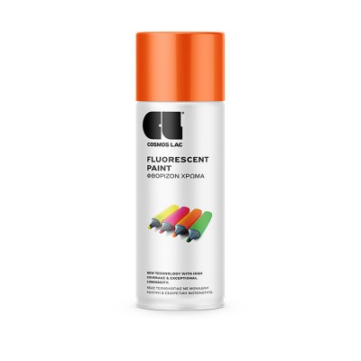 Σπρέι Χρώμα Βαφής Φθορίζον Fluorescent Paint 400ml COSMOS LAC Ν491 Fluor Orange