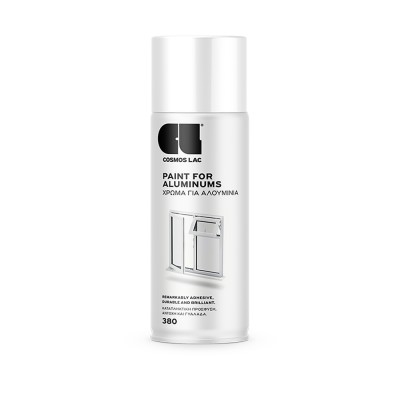 Σπρέι COSMOS LAC GLOSS WHITE 380 ΛΕΥΚΟ ΓΙΑ ΑΛΟΥΜΙΝΙΑ 400ml