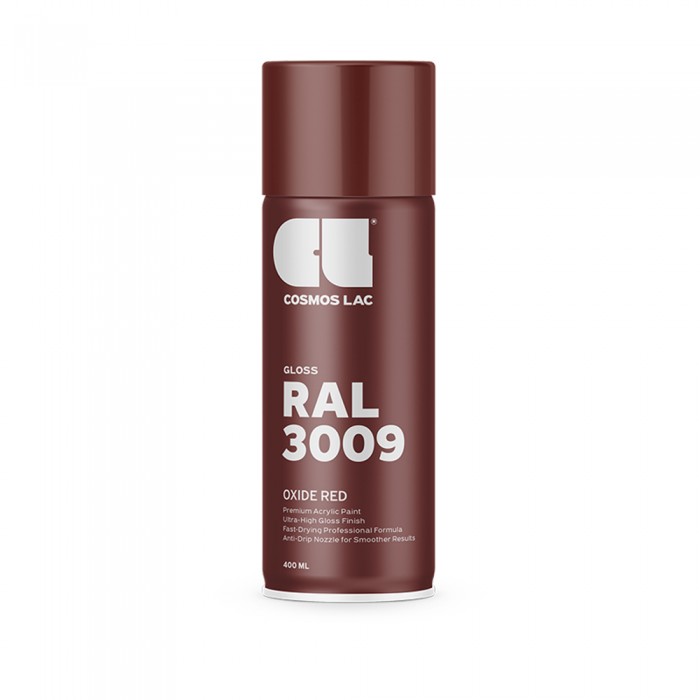 Σπρέι COSMOS LAC GLOSS OXIDE RED RAL3009 400ml