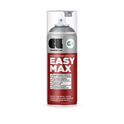 Σπρέι Ακρυλικό Χρώμα Cosmos Lac Easy Max Ral 7040 - 807 Grey Satin 400ml