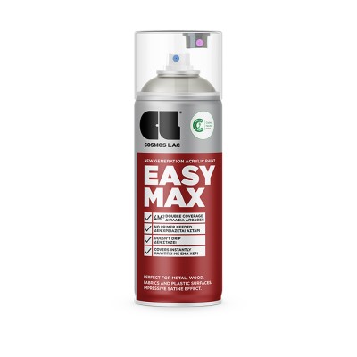 Σπρέι Ακρυλικό Χρώμα Cosmos Lac Easy Max Ral 9002 - 802 Grey White Satin 400ml