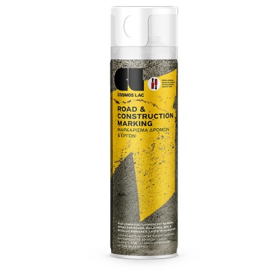Σπρέι φθορίζοντος μαρκαδόρου για έργα οδοποιίας & κατασκευών  CosmosLac Road & Construction Marking 595 – White 500ml