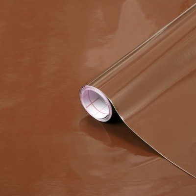 Αυτοκόλλητη διακοσμητική μεμβράνη Πλάτος 45cm dc-fix Uni Lack/Glossy (Γυαλιστερά) 200-2818 Braun Πώληση Ανά Μέτρο