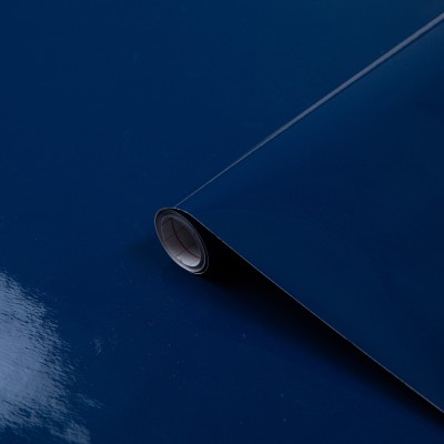 Αυτοκόλλητη διακοσμητική μεμβράνη Πλάτος 45cm dc-fix Uni Lack/Glossy (Γυαλιστερά) 200-3262 Navy blue Πώληση Ανά Μέτρο