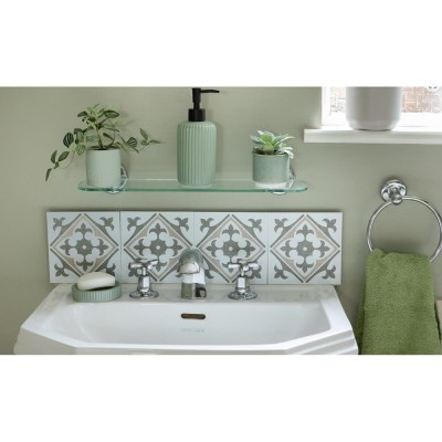 Αυτοκόλλητο Πλακάκι Τοίχου από Βινυλίο Nadia Olive 15.25x15.25cm Πακέτο 6 Τεμαχίων DC-Fix 270-3106