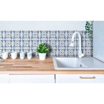 Αυτοκόλλητο Πλακάκι Τοίχου από Βινυλίο Cubia Μπλε 15.25x15.25cm Πακέτο 6 Τεμαχίων DC-Fix 270-3108