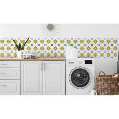 Αυτοκόλλητο Πλακάκι Τοίχου από Βινυλίο Alia Gold 15.25x15.25cm Πακέτο 6 Τεμαχίων DC-Fix 270-3109