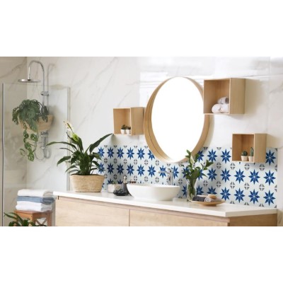 Αυτοκόλλητο Πλακάκι Τοίχου από Βινυλίο Alia Μπλε 15.25x15.25cm Πακέτο 6 Τεμαχίων DC-Fix 270-3110