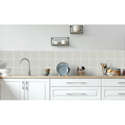 Αυτοκόλλητο Πλακάκι Τοίχου από Βινυλίο Lina Μπεζ 15.25x15.25cm Πακέτο 6 Τεμαχίων DC-Fix 270-3114